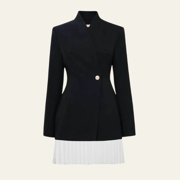 The Paris Pleated-Hem Blazer Dress