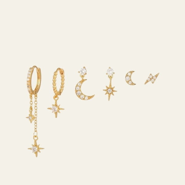 The Luna Celestial Mismatch Earring Set