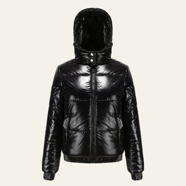 The Oslo Gloss-Finish Hooded Puffer Jacket