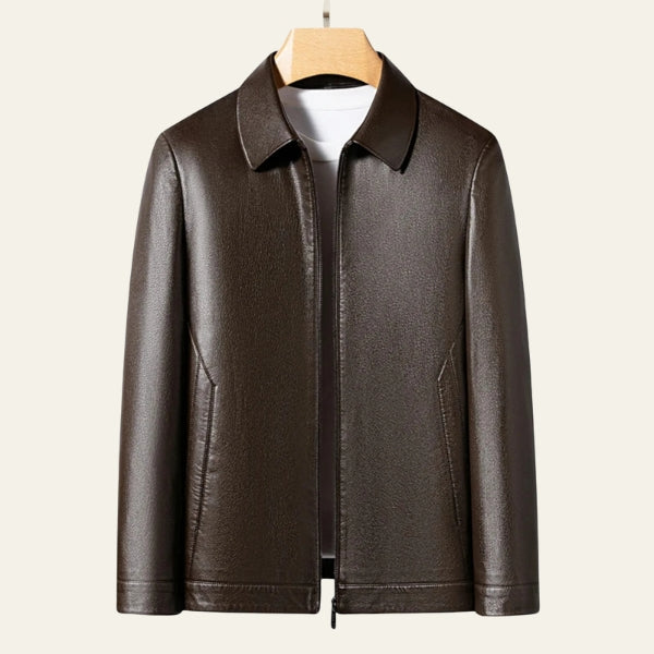 The Turin Leather Polo Jacket