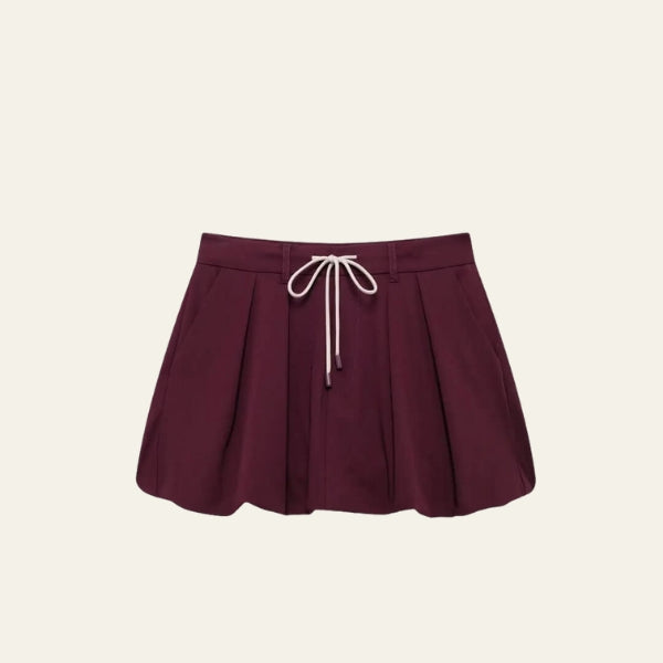 The Verona Burgundy Skirt