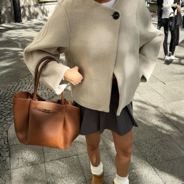 The Zurich One-Button Cocoon Coat