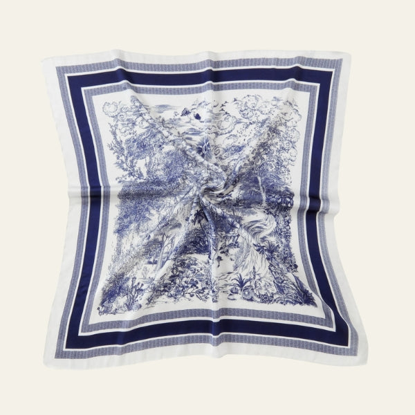 The Provence Toile-Print Headscarf