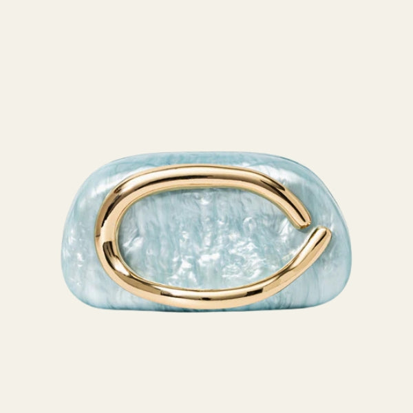 The Capri Sculptural Handle Clutch