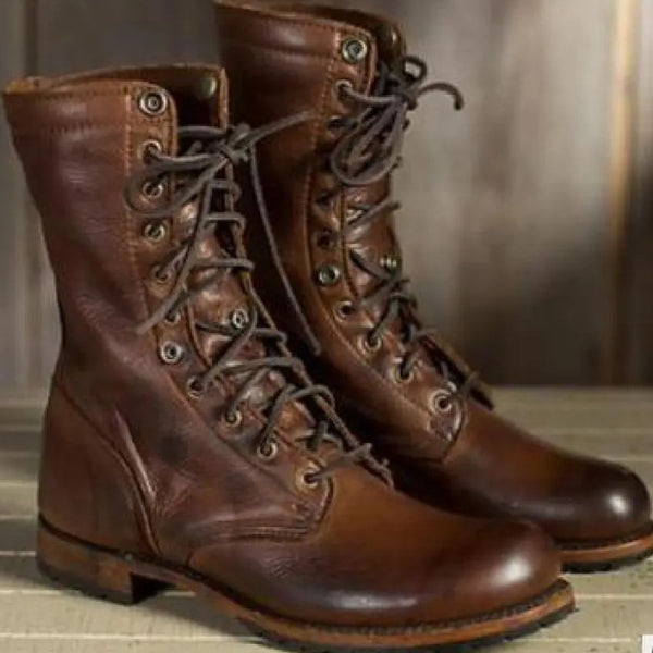The Bristol Lace-Up Mid-Calf Boots