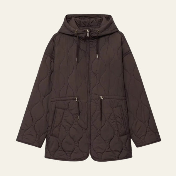 The Aspen Hooded Quilted Drawstring Jacket
