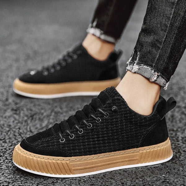 The Urban Textured-Lace Court Sneakers