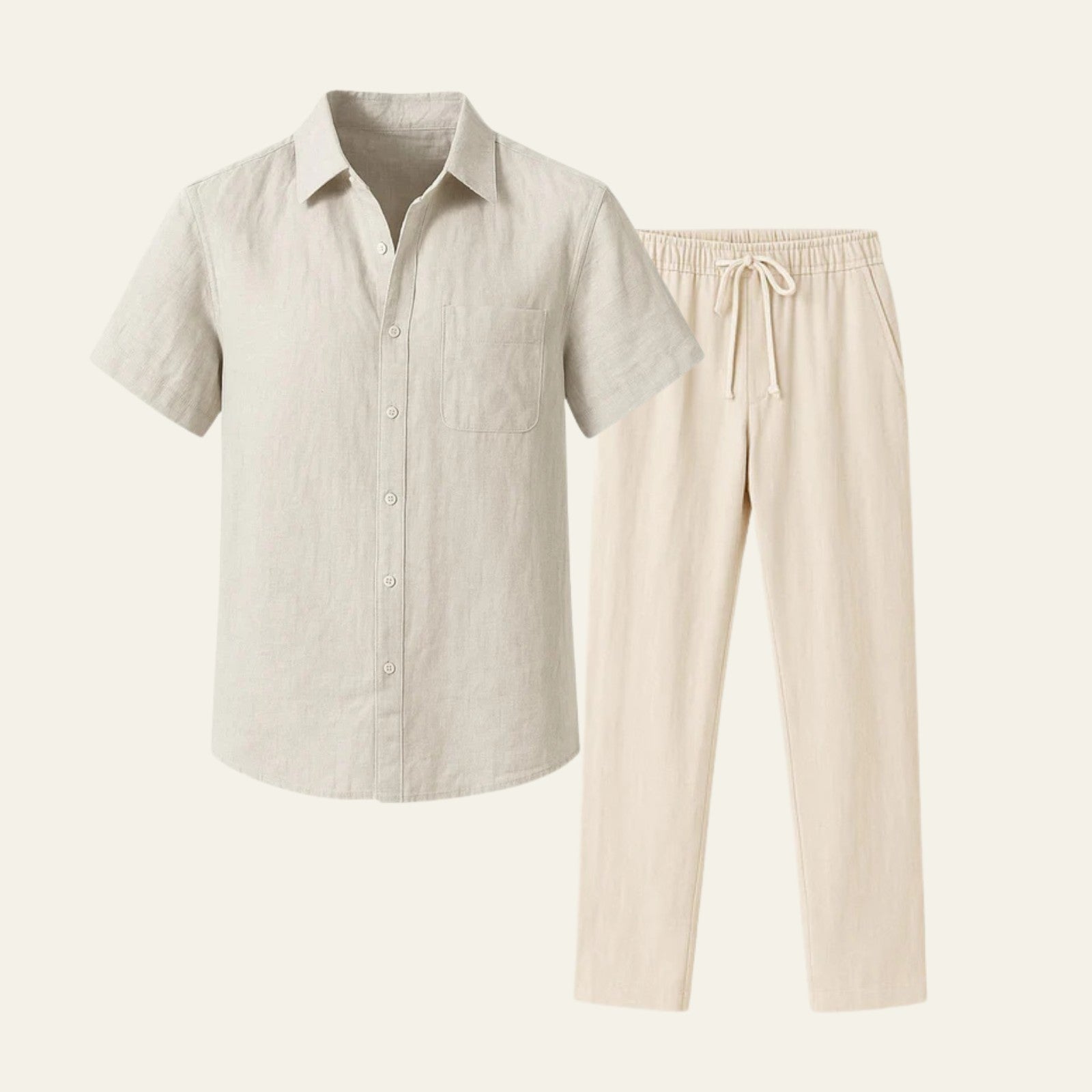 The Provençal Linen Set Beige