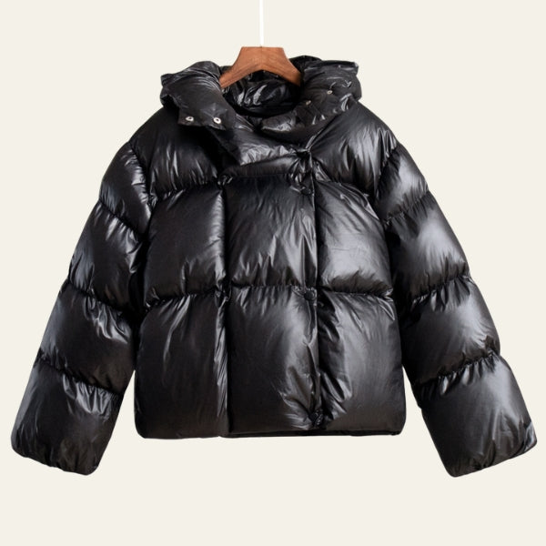 The Aspen Cropped Hooded Puffer Jacket