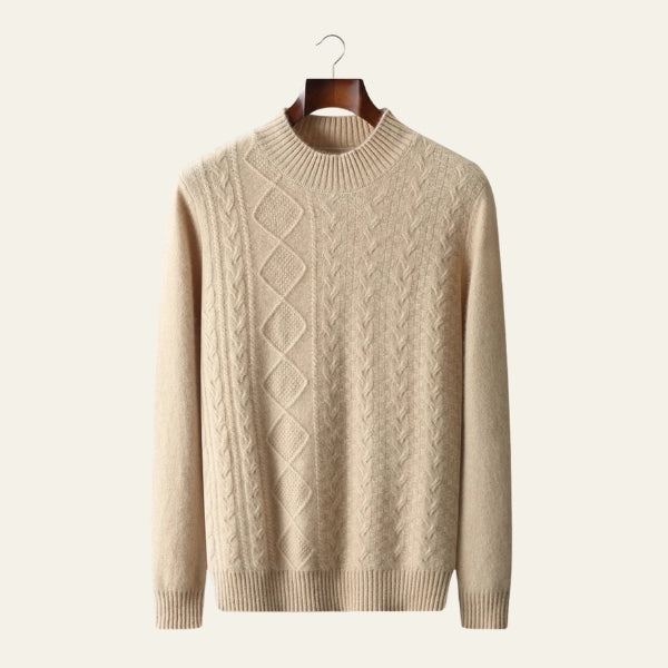 The Sorrento Merino Wool Cable Crew