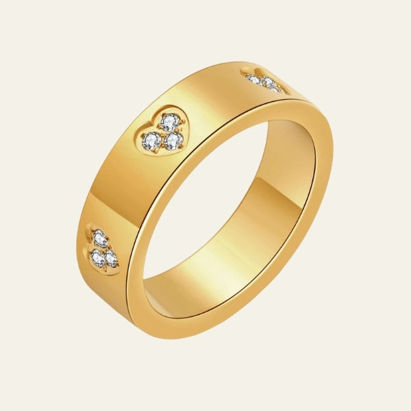The Serrah Heart-Set Band Ring