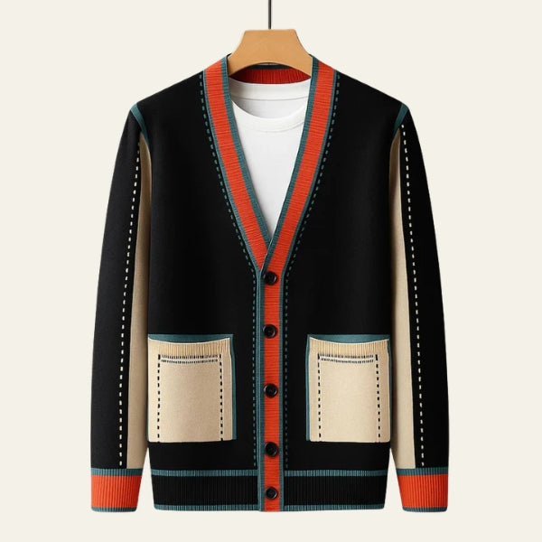 The Oslo Contrast Rib Cardigan