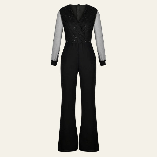 The Midnight Shimmer Mesh Jumpsuit