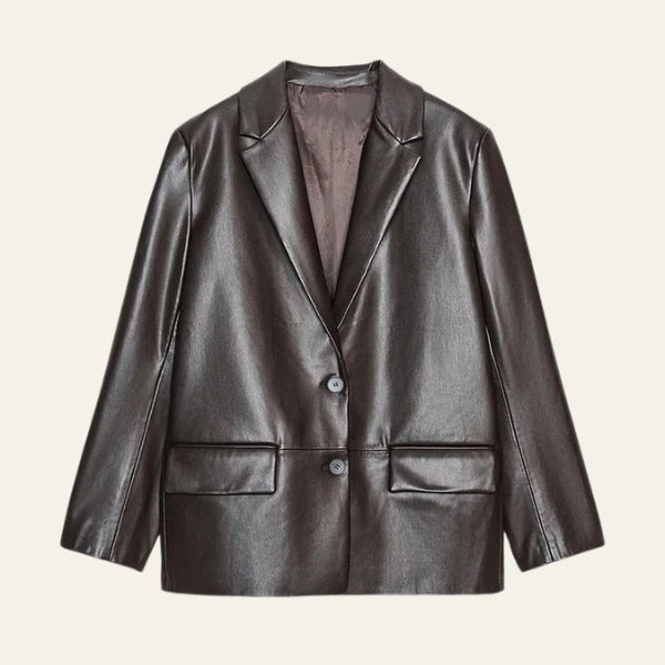 The Soho Tailored Leather Blazer