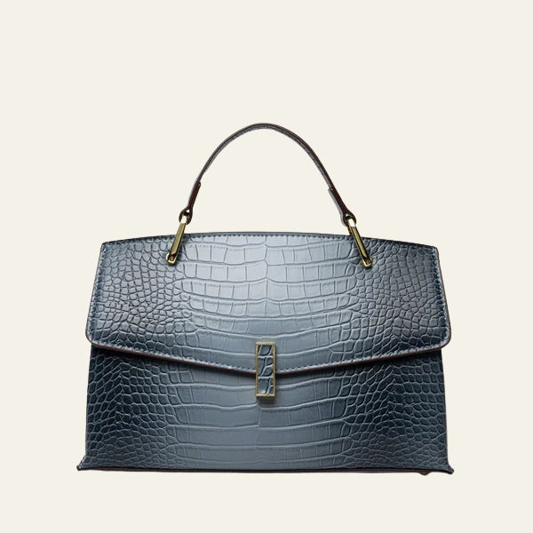 The Verona Croc-Embossed Top-Handle Handbag