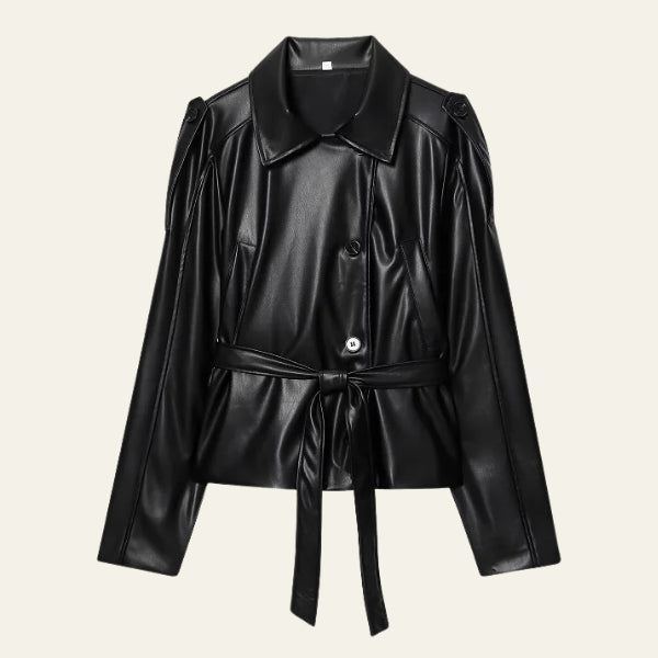 The Milan Belted Leather Jacket