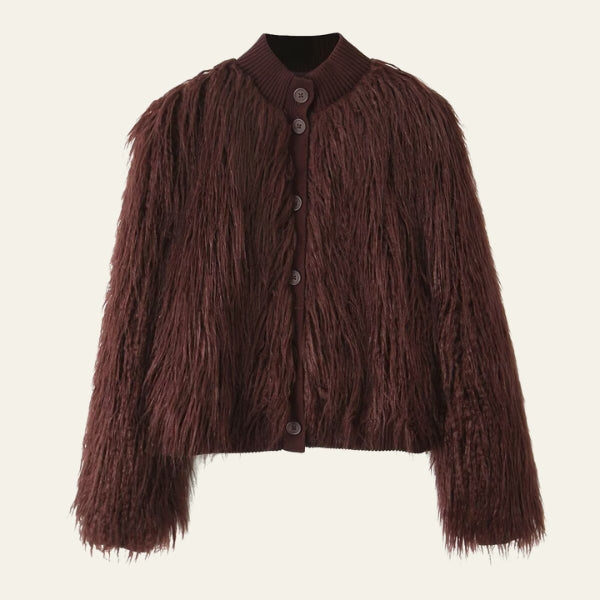 The Vienna Textured Faux-Fur Jacket
