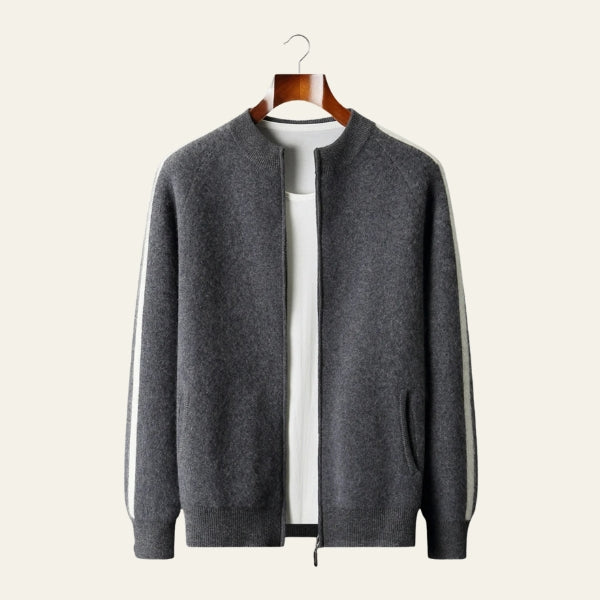 The Oslo Wool Track Zip Knit