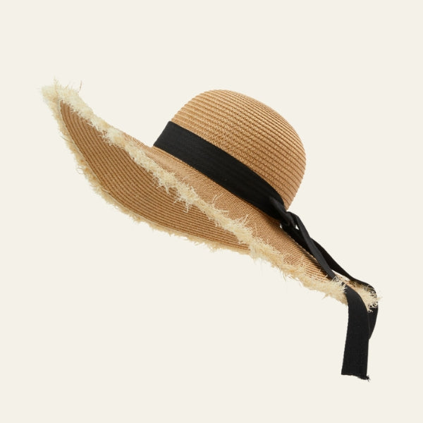 The Riviera Frayed-Edge Straw Hat