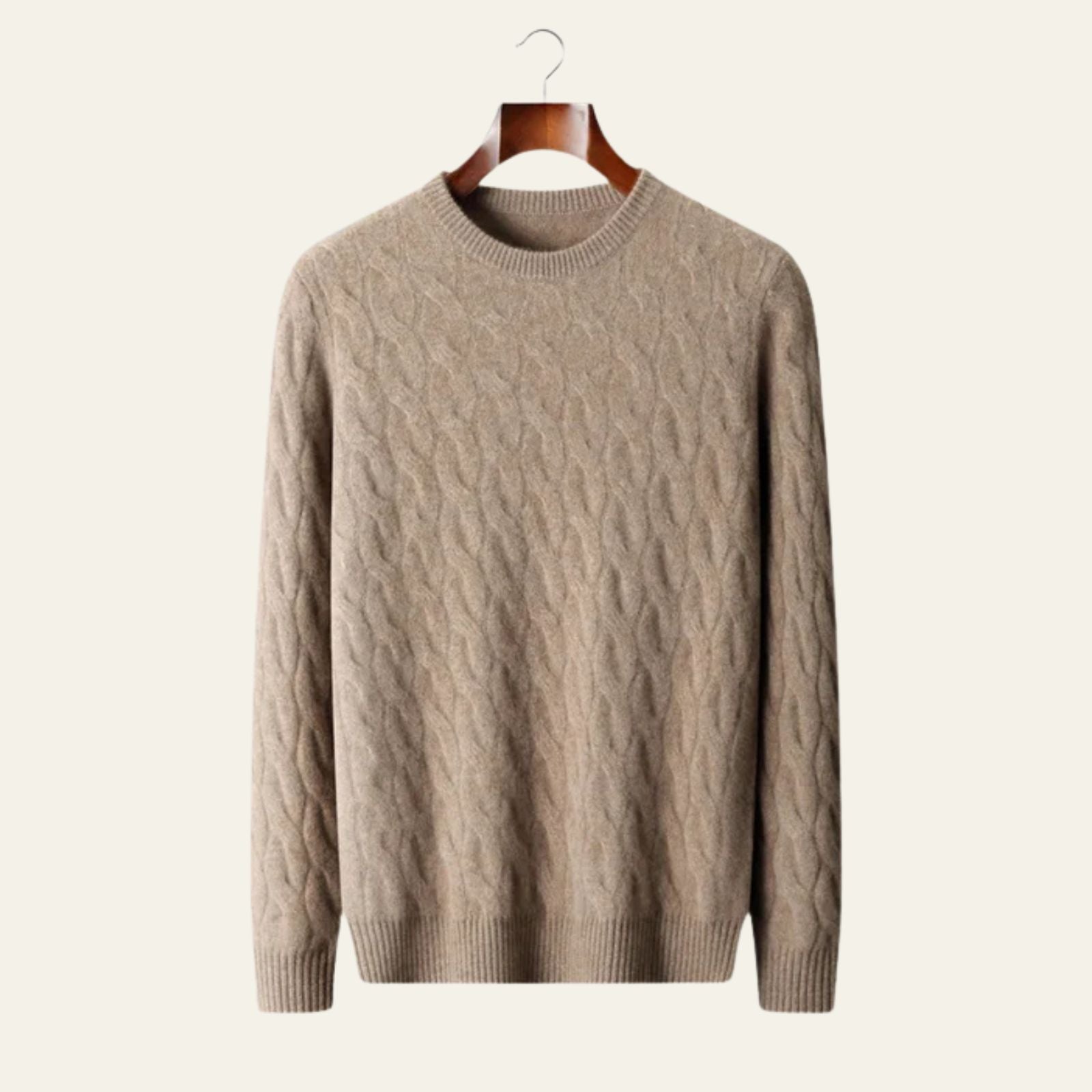 The St. Moritz Cashmere Cable Crewneck