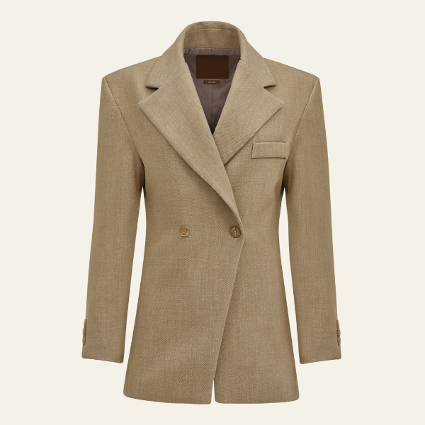 The Florence Linen Double-Breasted Blazer