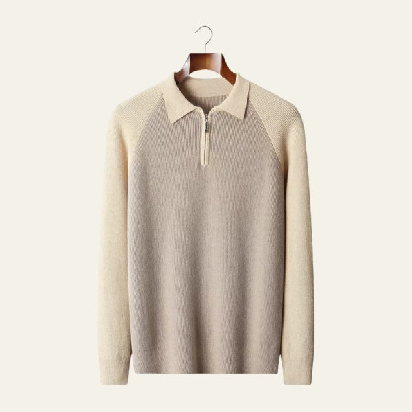 The Verona Merino Wool Half-Zip Polo