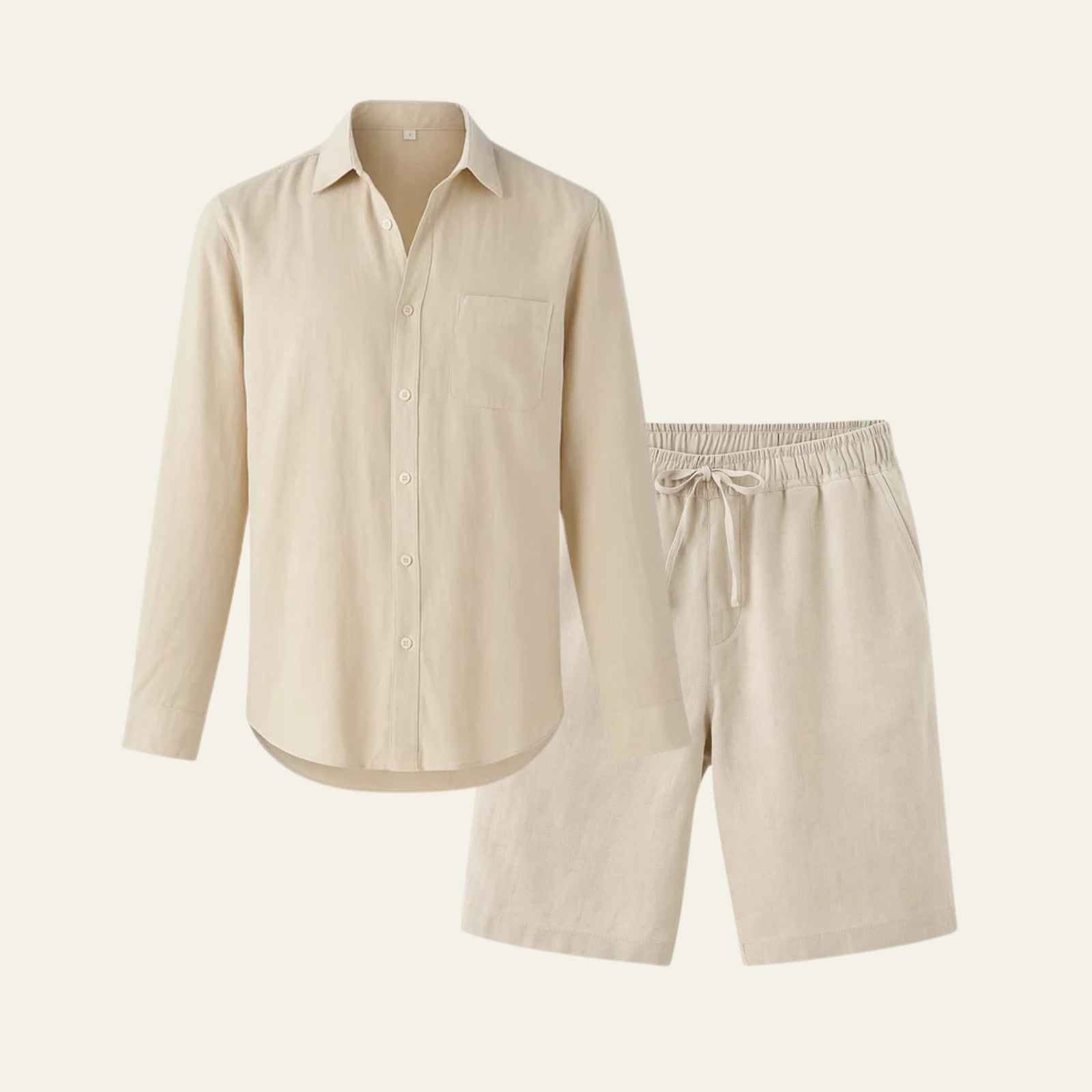 The Solstice Linen Set Beige