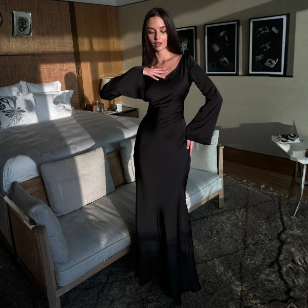 The Verona Flared-Sleeve Maxi Dress