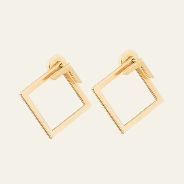 The Valencia Geometric Drop Earrings