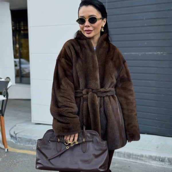 The Aspen Belted Plush Jacket