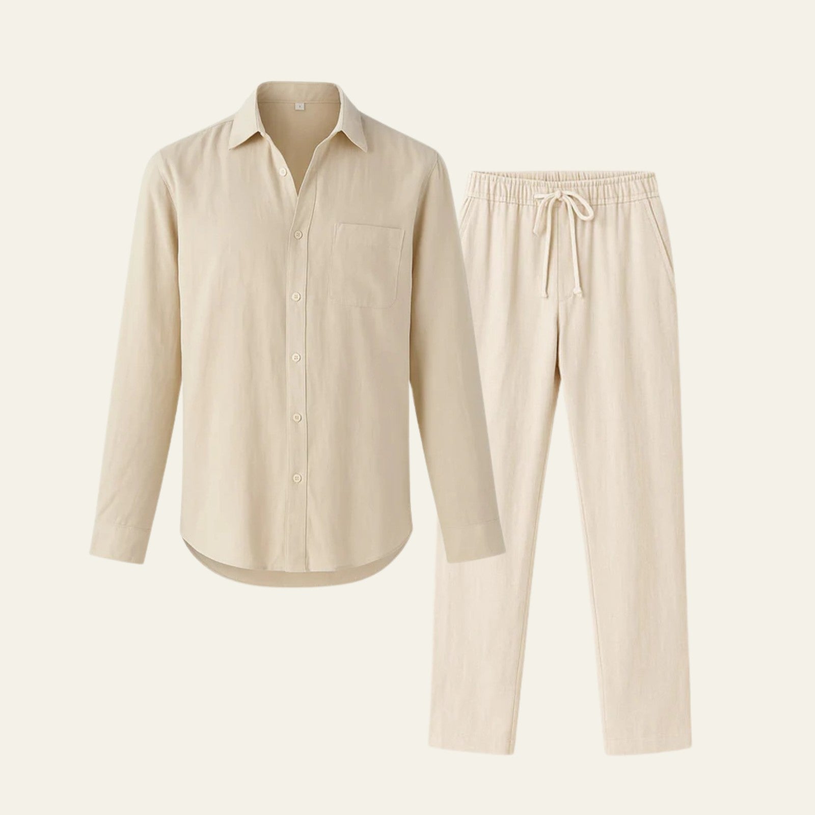 The Atlas Linen Set Beige