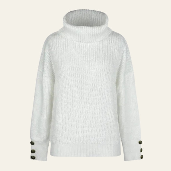 The Aspen Buttoned Turtleneck Sweater