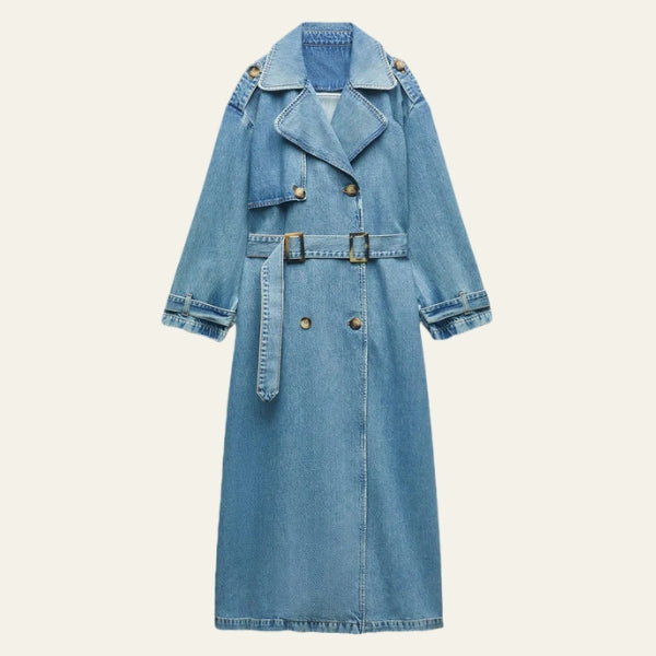 The Capri Denim Trench Coat