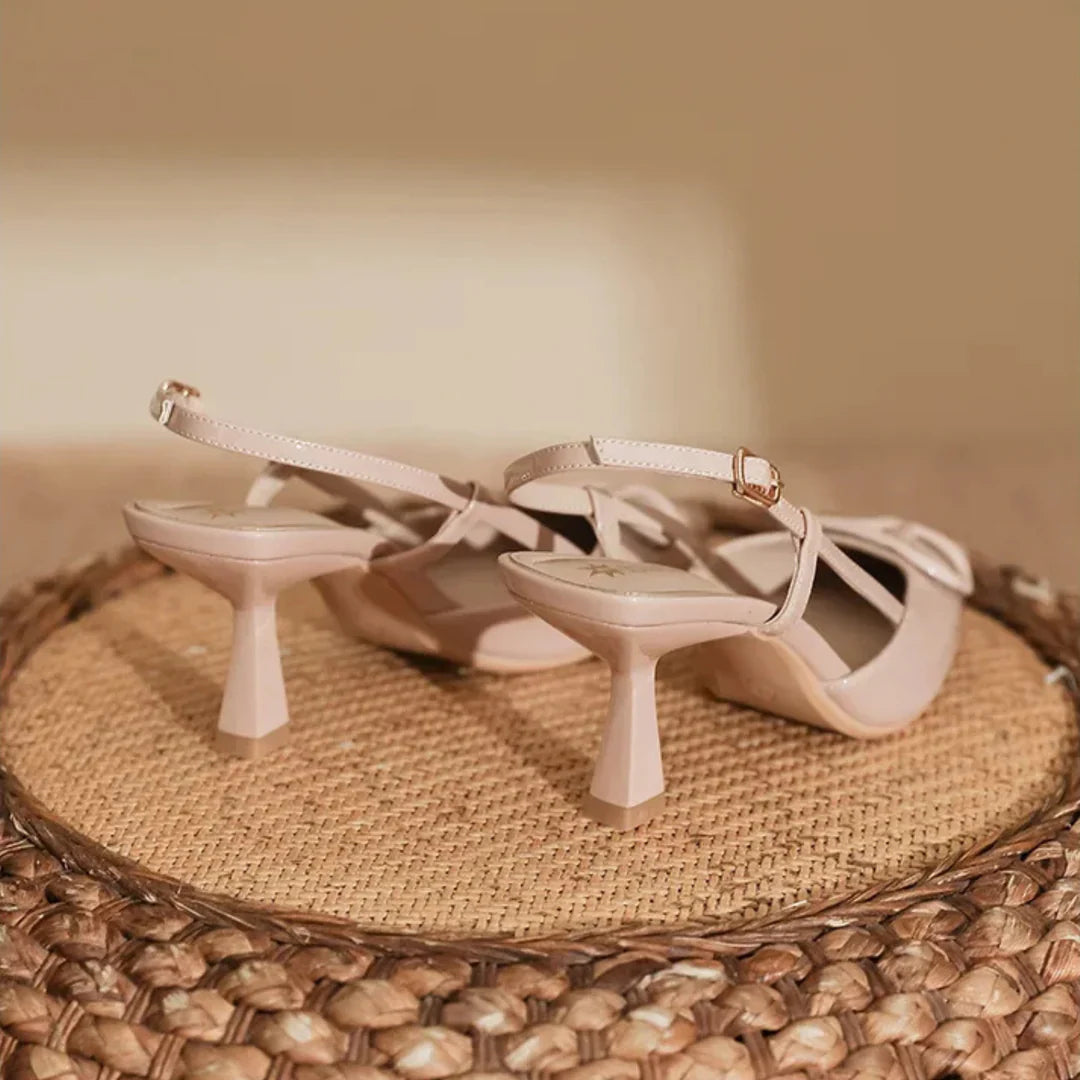 The Riviera Buckle Slingback Heels