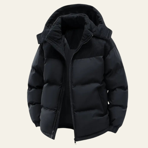 The Aspen Cord-Panel Puffer Jacket