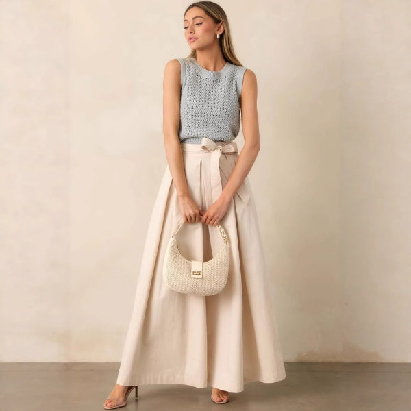 The Capri Belted Wide-Leg Trousers