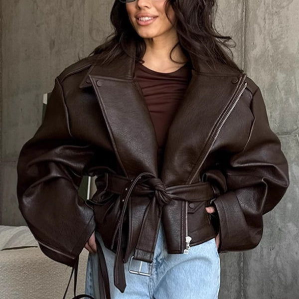 The Soho Belted Moto Jacket