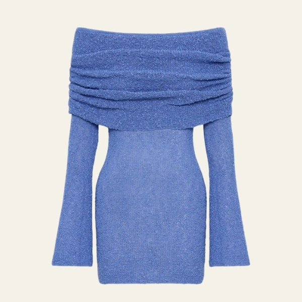 The Amalfi Off-Shoulder Knit Mini Dress