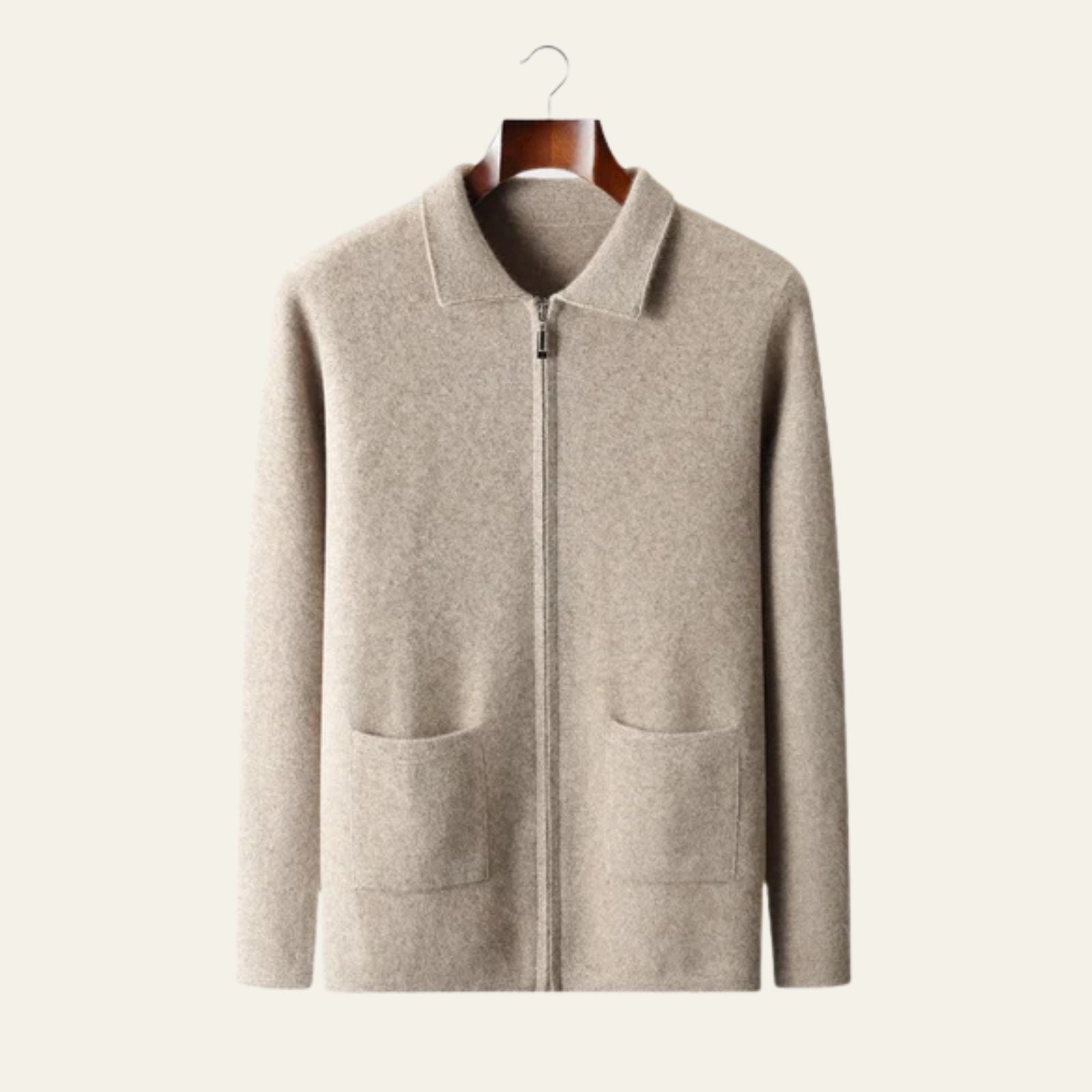 The Vienna Cashmere Zip Cardigan