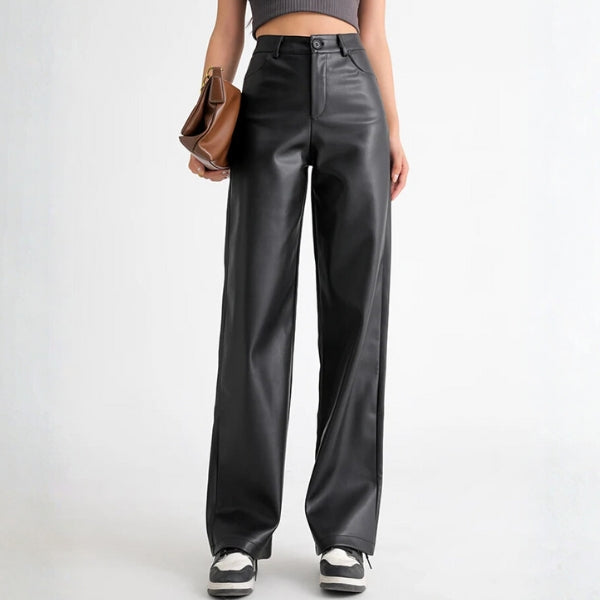 The Soho High-Waist Leather Trousers