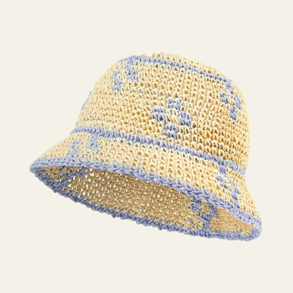 The Capri Two-Tone Straw Bucket Hat