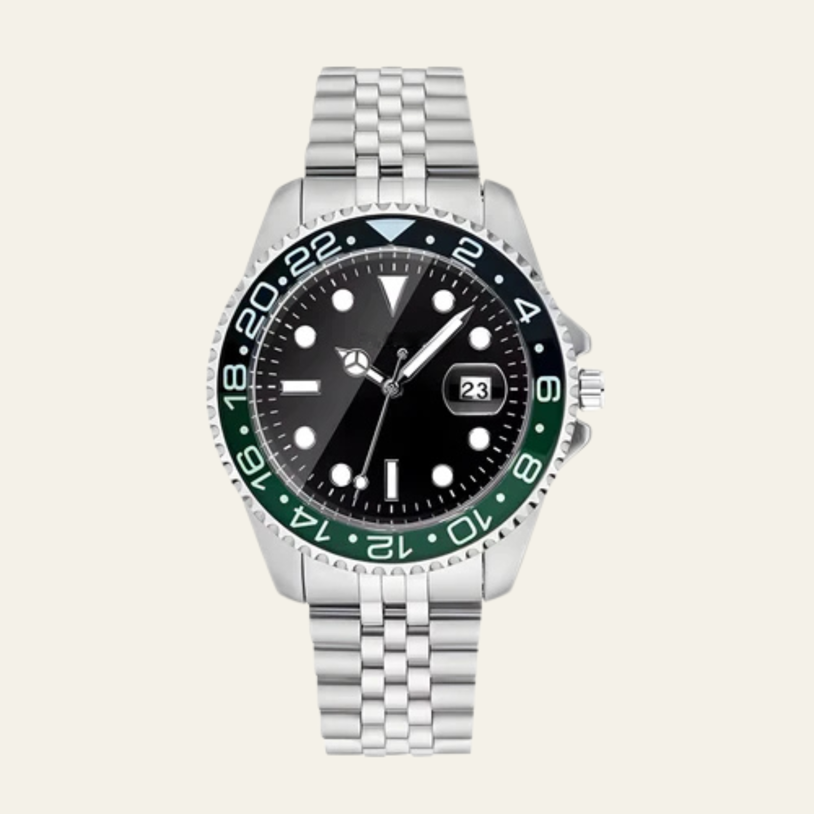 The Monaco Stainless Steel GMT Watch