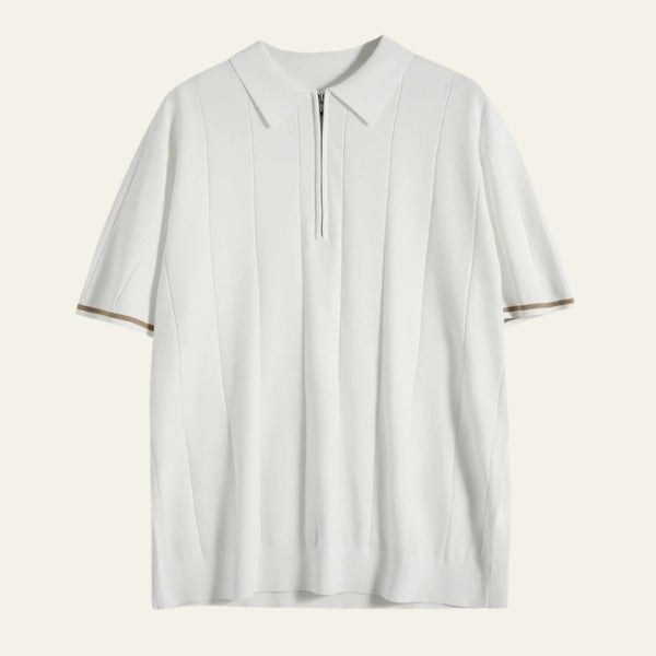 The Riviera Zip-Front Ribbed Polo