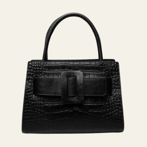 The Florence Buckle-Front Top-Handle Tote