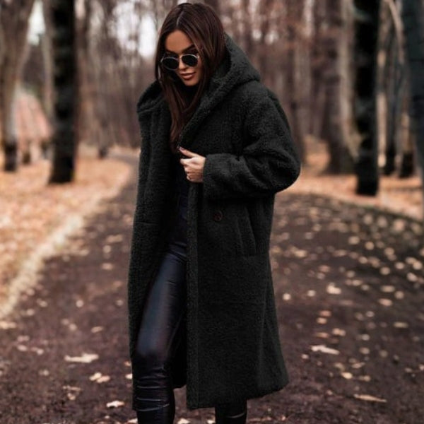The Aspen Hooded Plush-Teddy Coat
