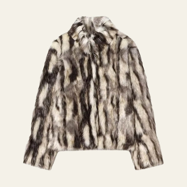 The Soho Cropped Plush Faux-Fur Jacket