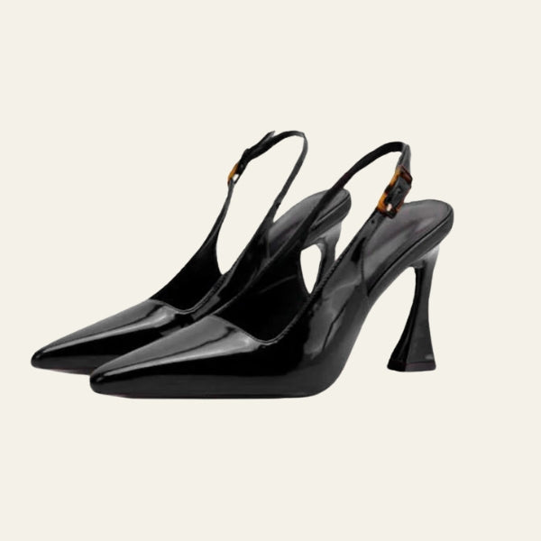 The Valencia Patent Slingback Heels