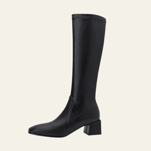 The Livia Leather Knee Boot