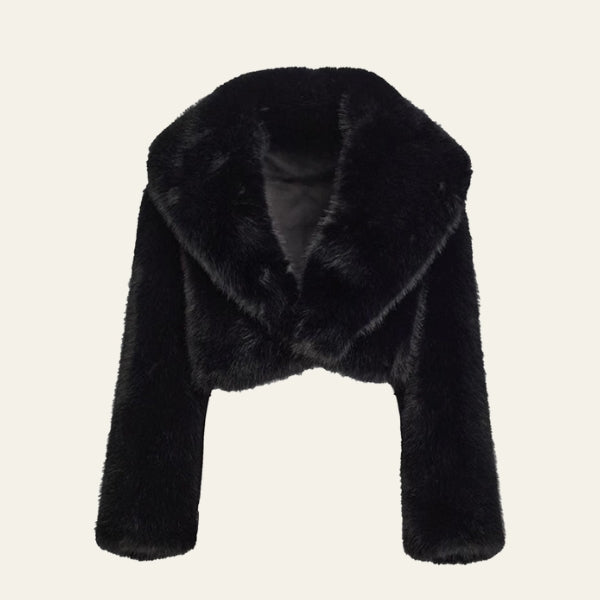 The Bordeaux Oversized Faux-Fur Jacket