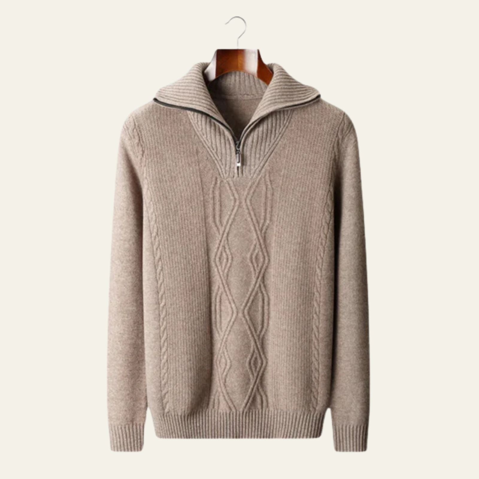 The Cortina Merino Wool Half Zip Sweater